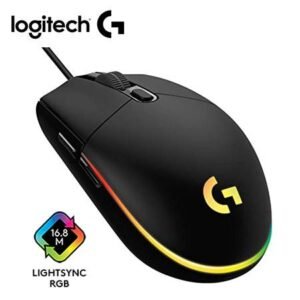 Mouse gamer Logitech G203 Lightsync óptico 8000 DPI RGB - Negro (910-005790)-P