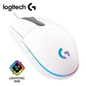 Mouse gamer Logitech G203 Lightsync óptico 8000 DPI RGB - Blanco (910-005791)-P