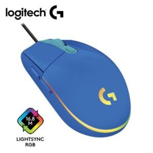 Mouse gamer Logitech G203 Lightsync óptico 8000 DPI RGB - Azul (910-005792)-P